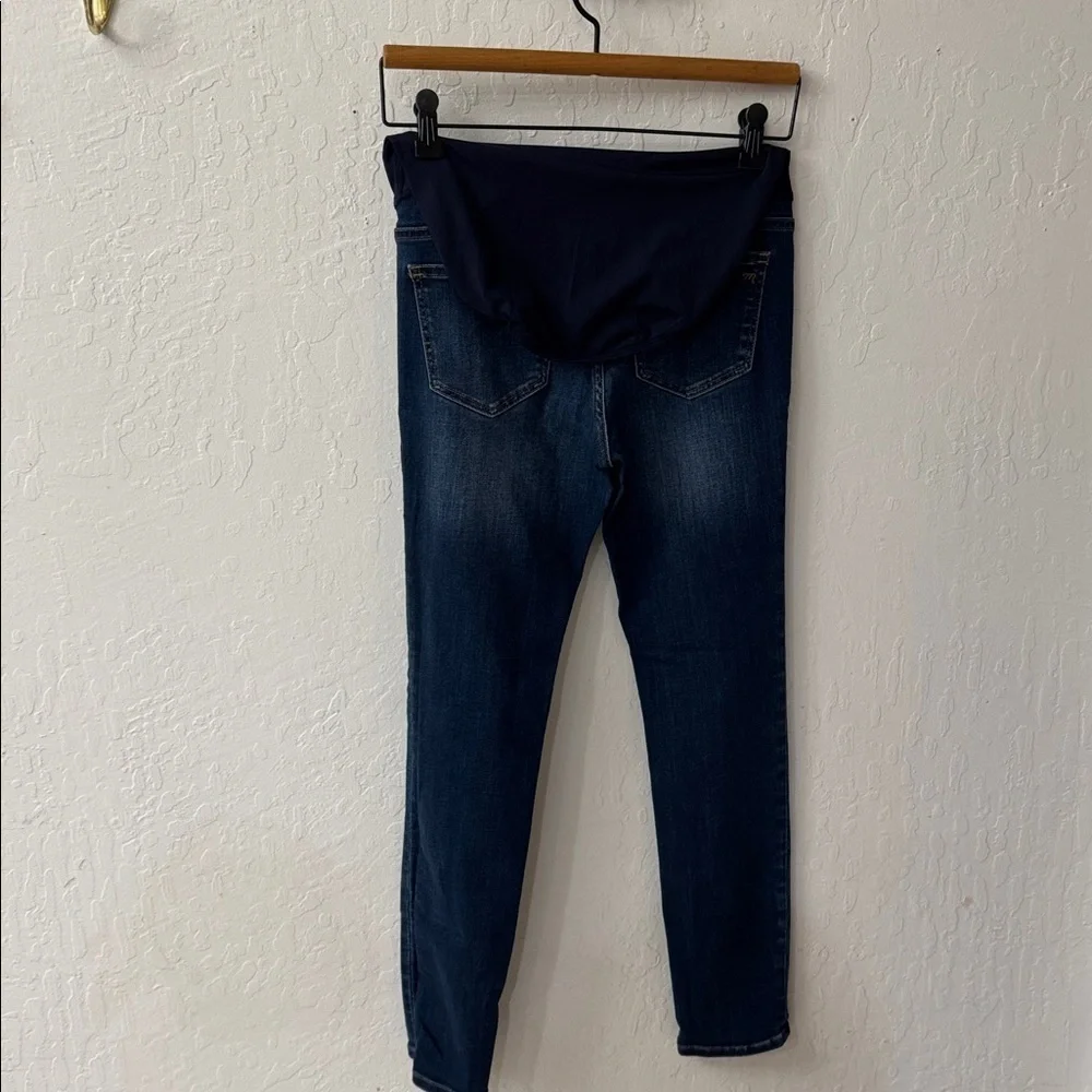Madewell 25 Over the Belly Skinny Dark Wash Denim Maternity Jeans